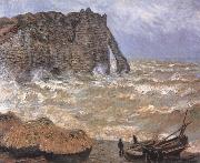 Claude Monet Etretat,Rough Sea France oil painting artist
